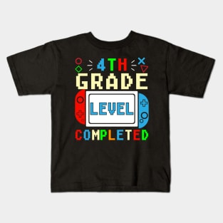 4TH Grade Level Completed Video Game Kids T-Shirt